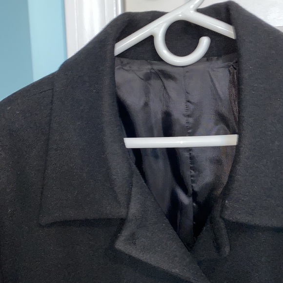 Cashmere Button Down Coat Black - Picture 3 of 6